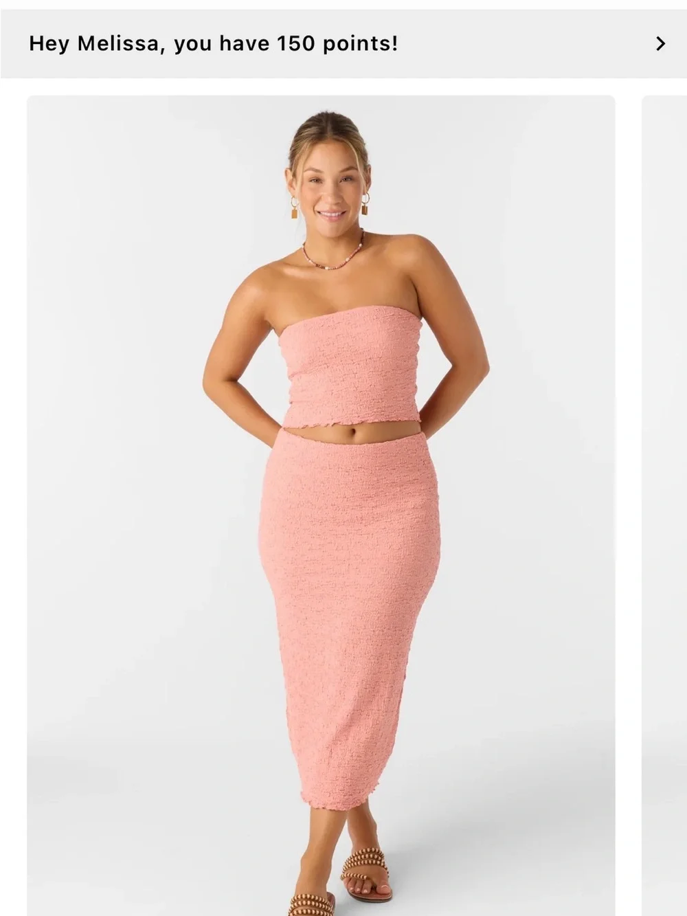 O'Neill Textured Two-Piece Dress Set in Dusty Coral
